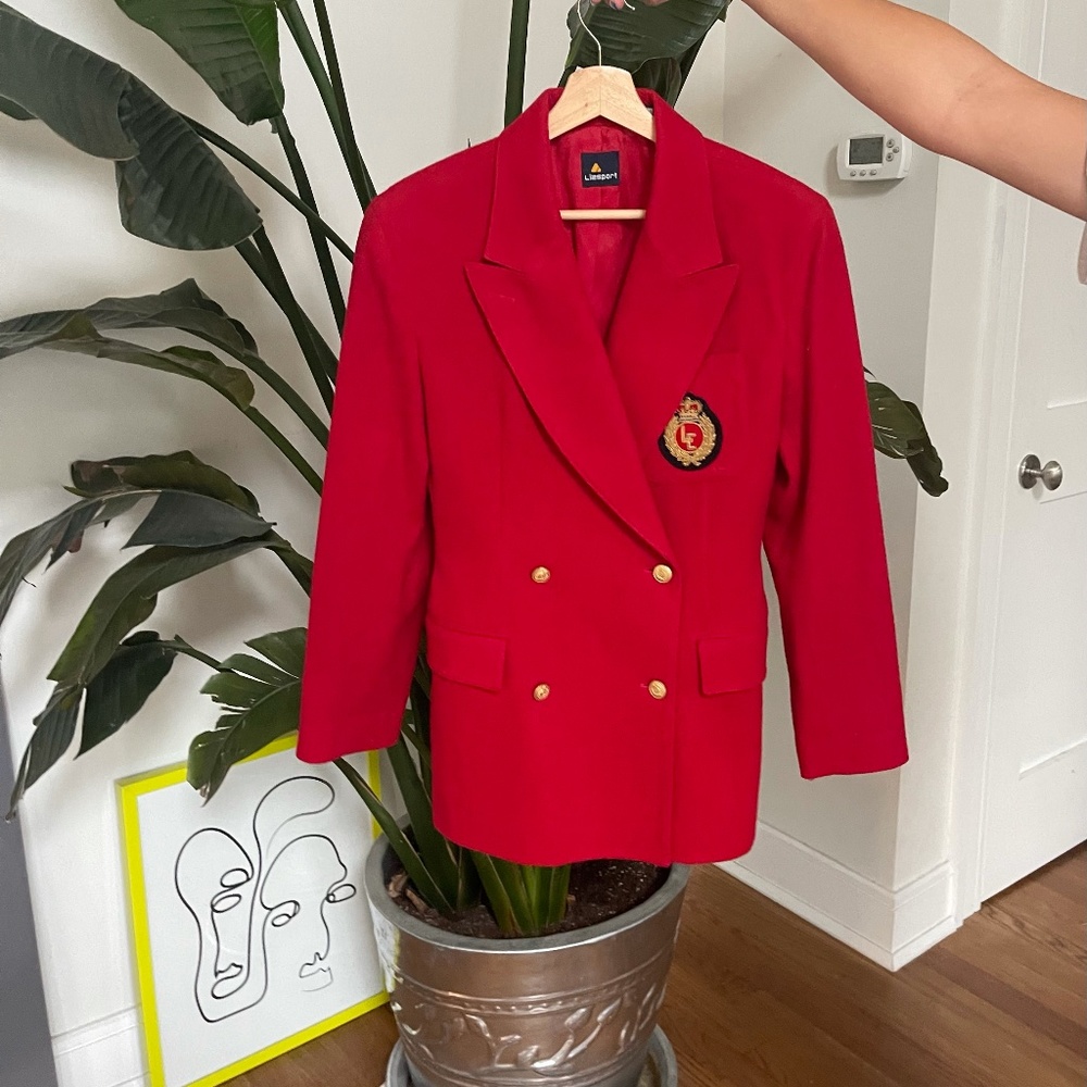 Liz Sport Wool Blazer, Size 6 US.